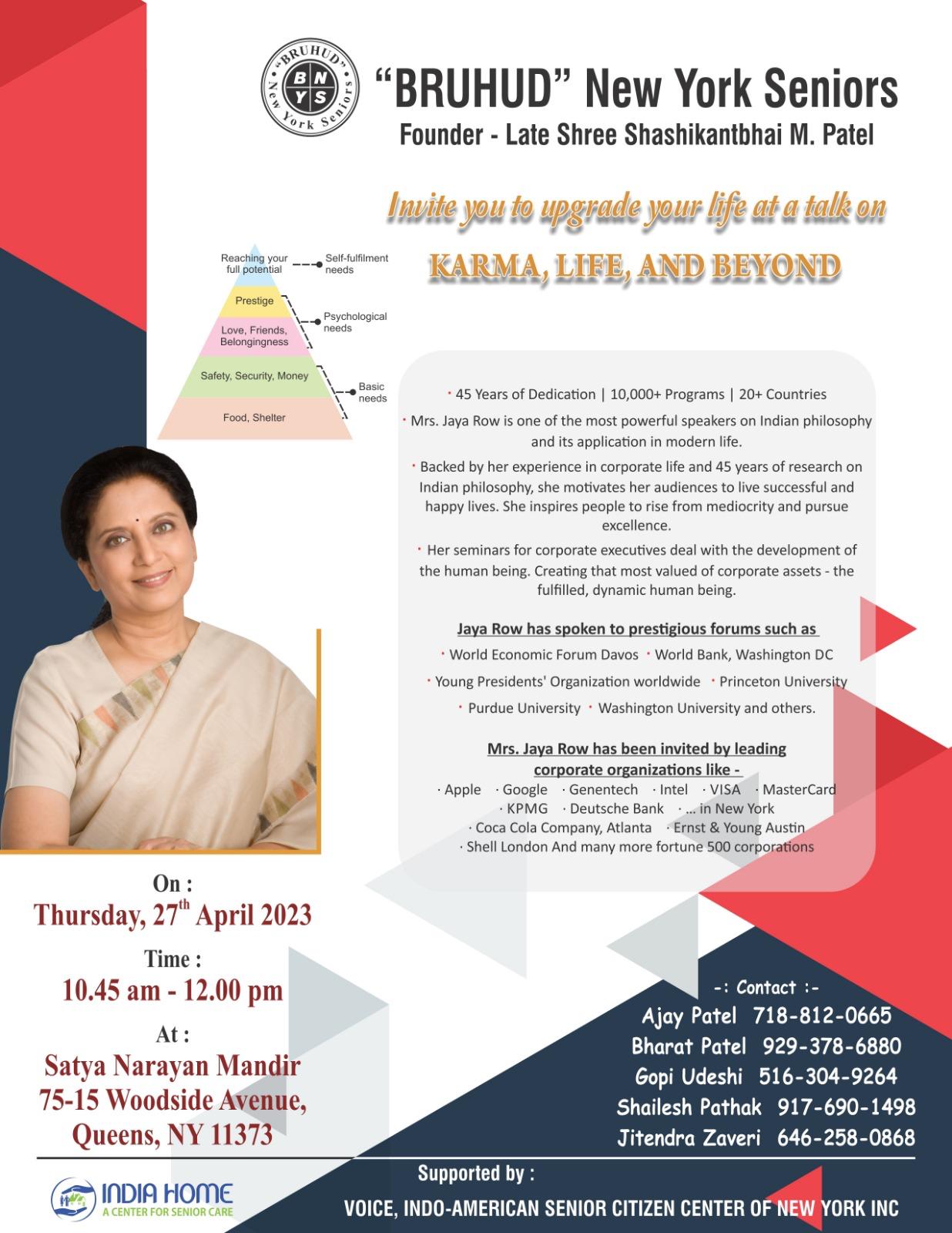 A Talk on Karma, Life, and Beyond with Jaya Row