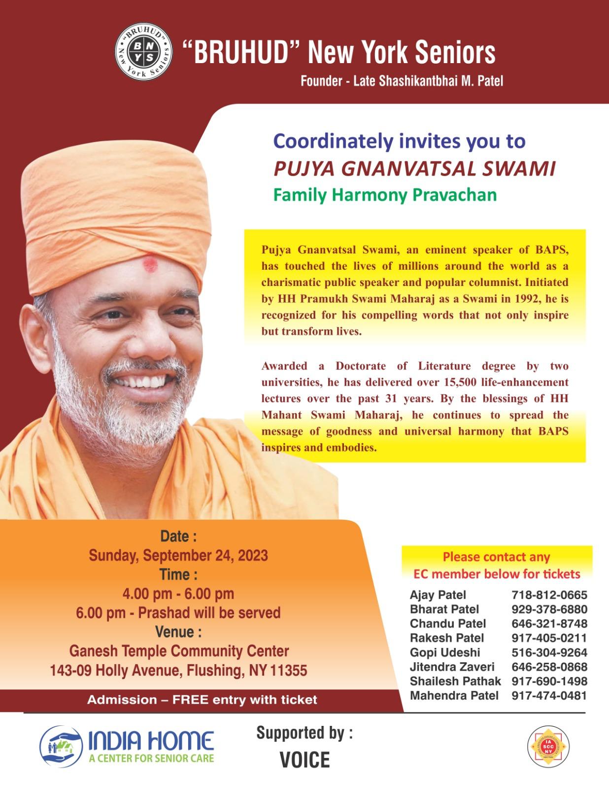 Family Harmony Talk with Pujya Gnanvatsal Swami