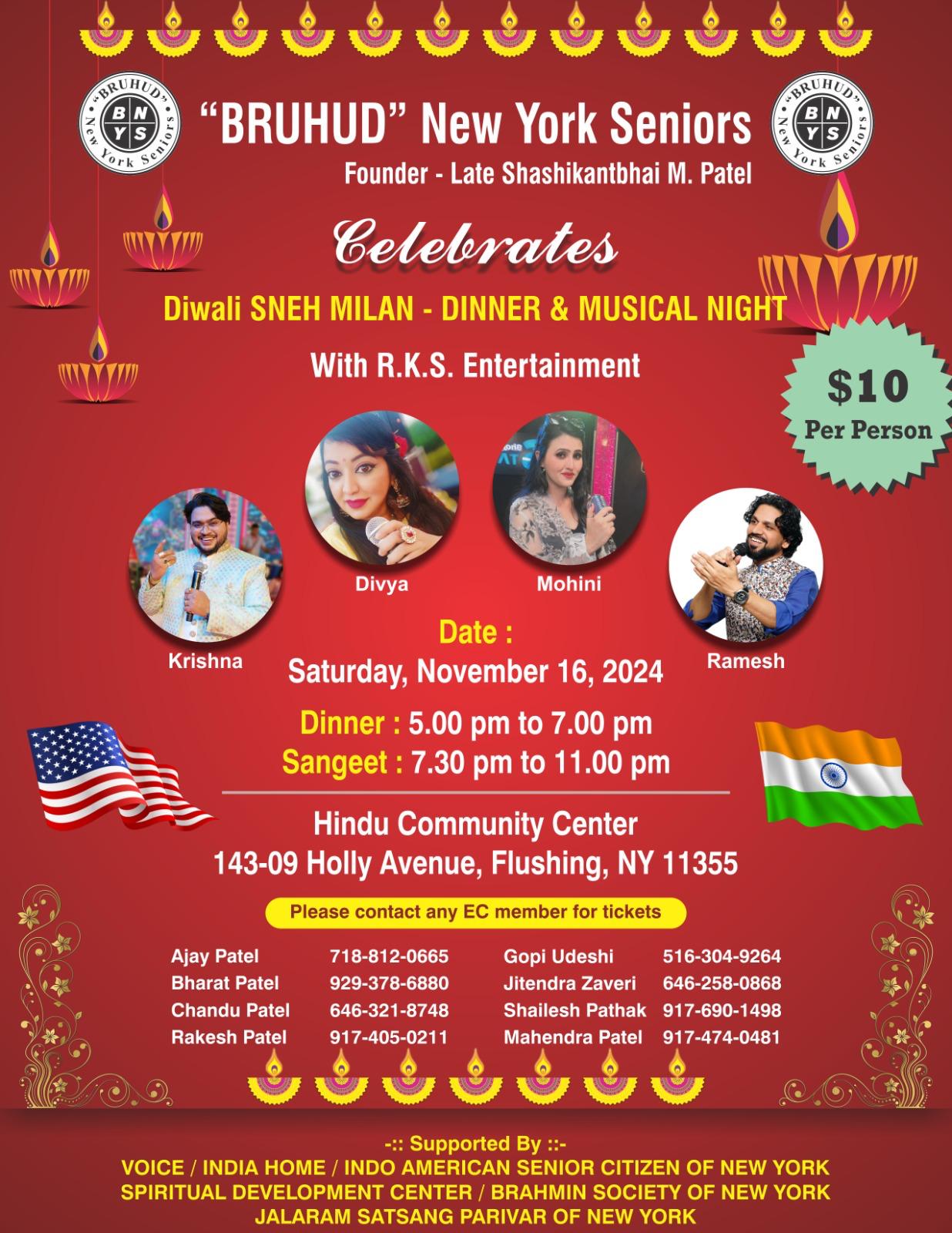 Diwali Celebration with Dinner & Live Music