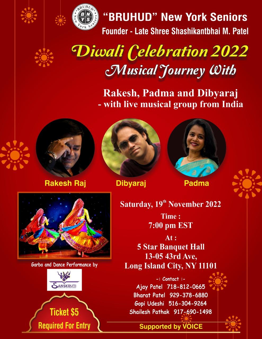 Diwali Musical Night with Live Band from India